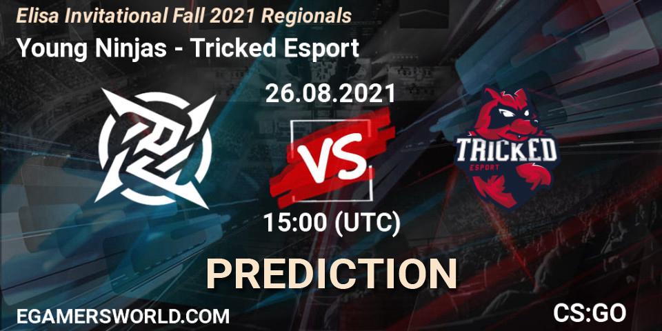 Young Ninjas vs Tricked Esport: Betting TIp, Match Prediction. 26.08.2021 at 18:00. Counter-Strike (CS2), Elisa Invitational Fall 2021 Regionals