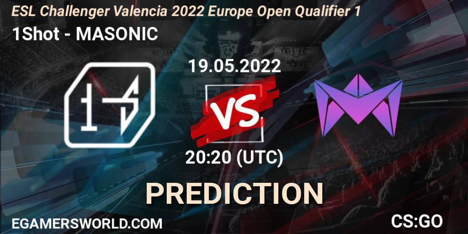 1Shot vs MASONIC: Betting TIp, Match Prediction. 19.05.22. CS2 (CS:GO), ESL Challenger Valencia 2022 Europe Open Qualifier 1
