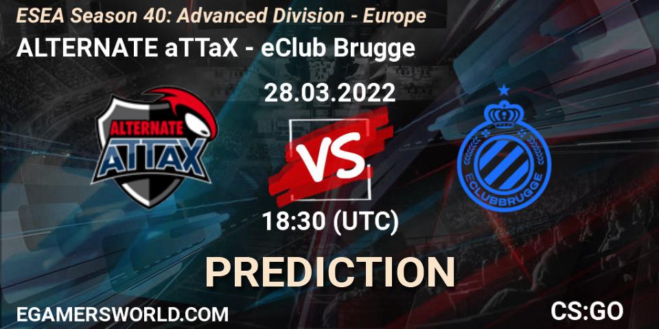 ALTERNATE aTTaX vs eClub Brugge: Betting TIp, Match Prediction. 28.03.22. CS2 (CS:GO), ESEA Season 40: Advanced Division - Europe