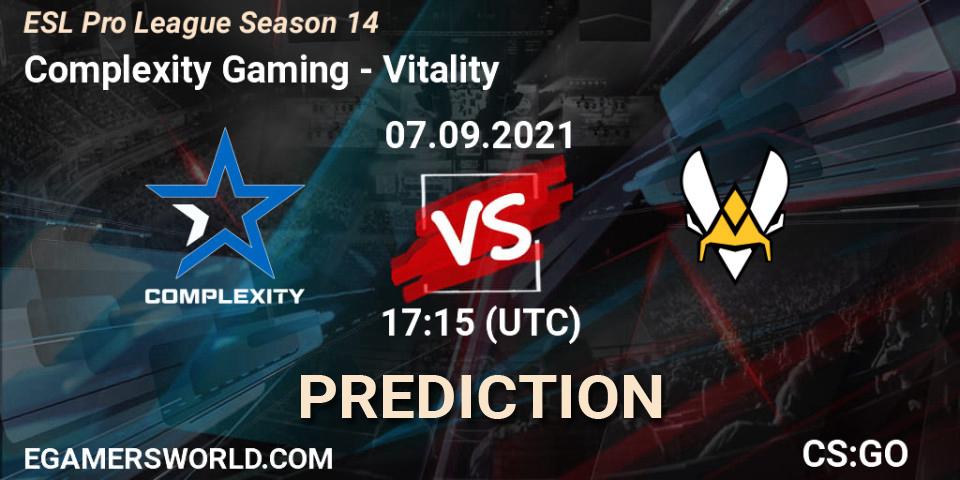 Complexity Gaming vs Vitality: Betting TIp, Match Prediction. 07.09.21. CS2 (CS:GO), ESL Pro League Season 14