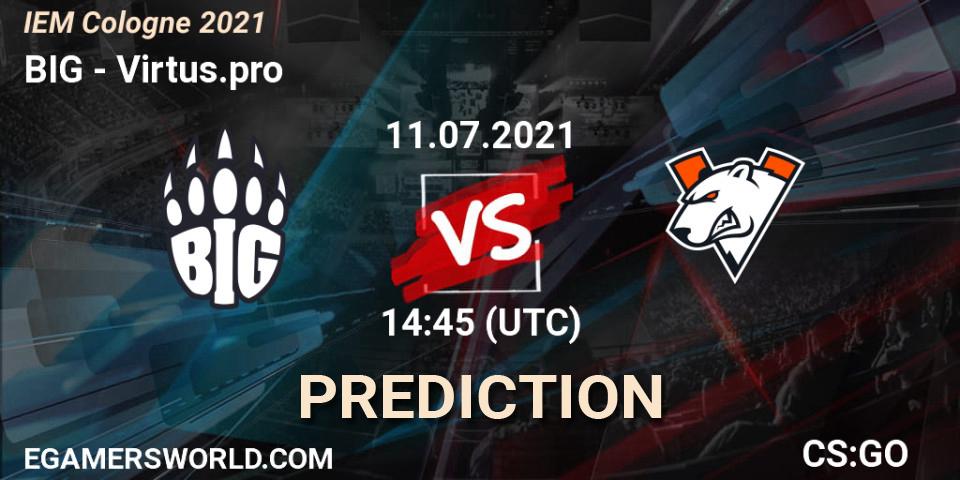 BIG vs Virtus.pro: Betting TIp, Match Prediction. 11.07.21. CS2 (CS:GO), IEM Cologne 2021