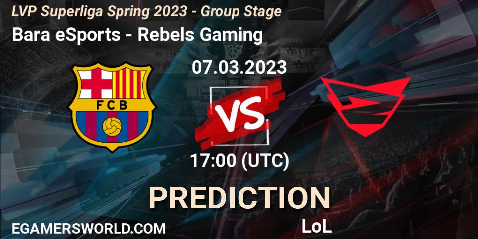 Barça eSports vs Rebels Gaming: Betting TIp, Match Prediction. 07.03.2023 at 21:00. LoL, LVP Superliga Spring 2023 - Group Stage