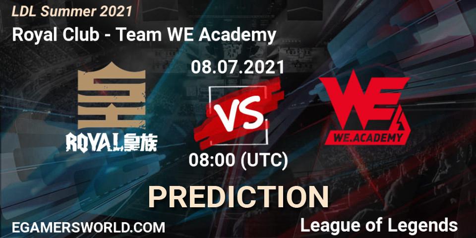 Royal Club vs Team WE Academy: Betting TIp, Match Prediction. 08.07.2021 at 08:00. LoL, LDL Summer 2021