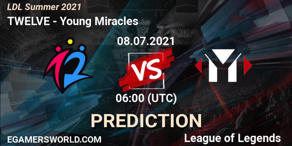 TWELVE vs Young Miracles: Betting TIp, Match Prediction. 08.07.21. LoL, LDL Summer 2021