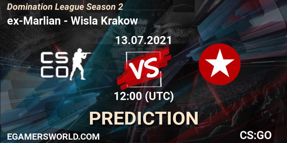 ex-Marlian vs Wisla Krakow: Betting TIp, Match Prediction. 13.07.2021 at 12:00. Counter-Strike (CS2), Domination League Season 2