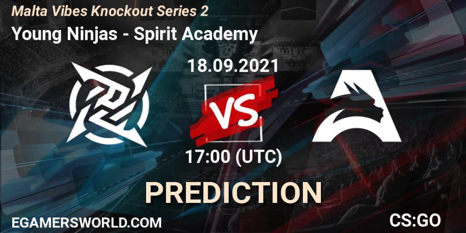 Young Ninjas vs Spirit Academy: Betting TIp, Match Prediction. 18.09.2021 at 17:10. Counter-Strike (CS2), Malta Vibes Knockout Series #2
