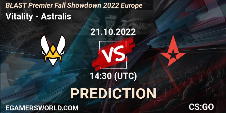 Vitality vs Astralis: Betting TIp, Match Prediction. 21.10.22. CS2 (CS:GO), BLAST Premier Fall Showdown 2022 Europe