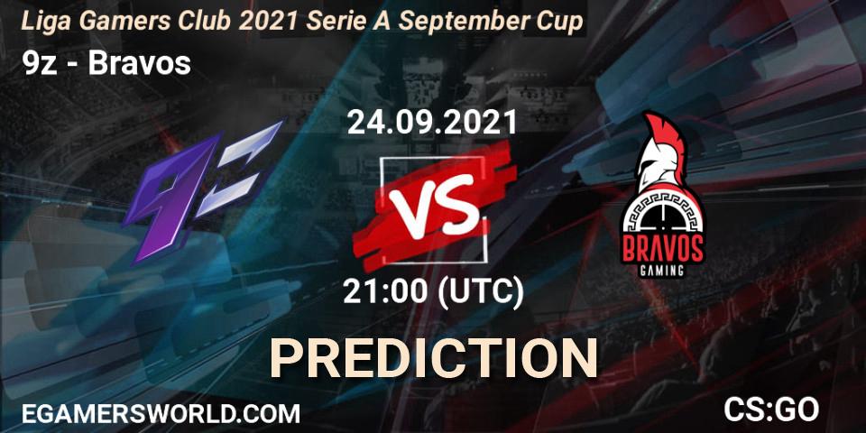 9z vs Bravos: Betting TIp, Match Prediction. 24.09.21. CS2 (CS:GO), Liga Gamers Club 2021 Serie A September Cup