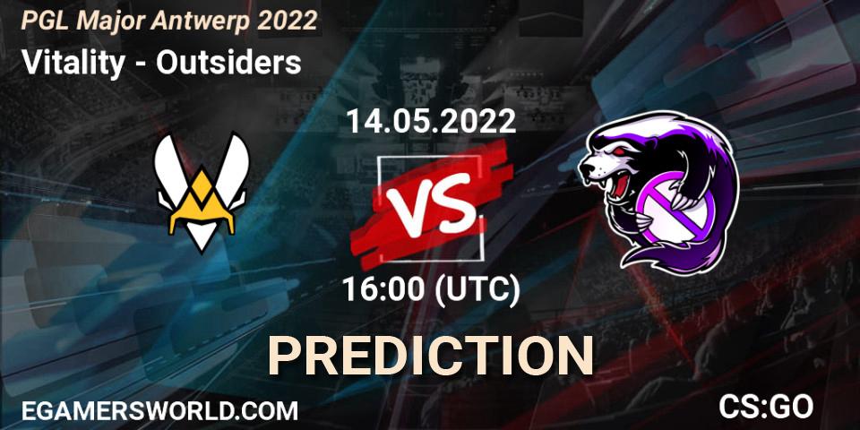Vitality vs Outsiders: Betting TIp, Match Prediction. 14.05.2022 at 16:00. Counter-Strike (CS2), PGL Major Antwerp 2022