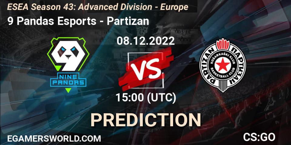 9 Pandas Esports vs Partizan: Betting TIp, Match Prediction. 08.12.22. CS2 (CS:GO), ESEA Season 43: Advanced Division - Europe
