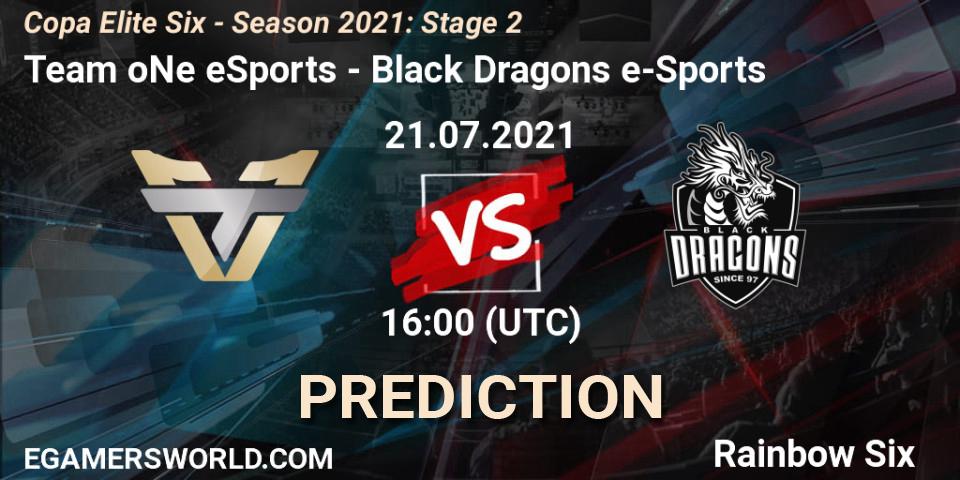 Team oNe eSports vs Black Dragons e-Sports: Betting TIp, Match Prediction. 21.07.21. Rainbow Six, Copa Elite Six - Season 2021: Stage 2