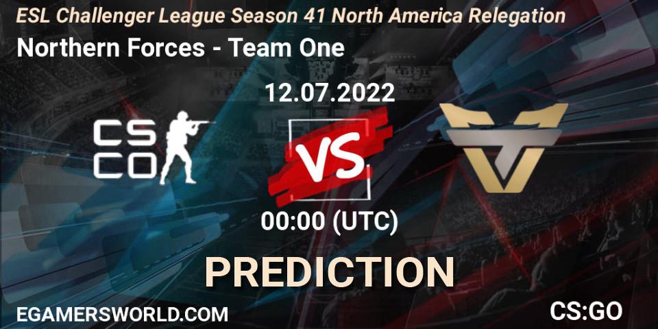 Northern Forces vs Team One: Betting TIp, Match Prediction. 12.07.22. CS2 (CS:GO), ESL Challenger League Season 41 North America Relegation