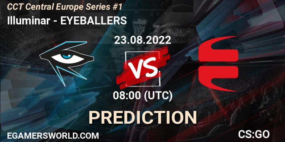 Illuminar vs EYEBALLERS: Betting TIp, Match Prediction. 23.08.2022 at 08:00. Counter-Strike (CS2), CCT Central Europe Series #1