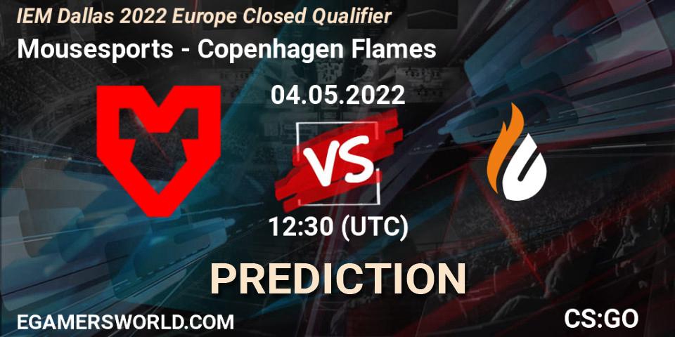 Mousesports vs Copenhagen Flames: Betting TIp, Match Prediction. 04.05.2022 at 12:30. Counter-Strike (CS2), IEM Dallas 2022 Europe Closed Qualifier