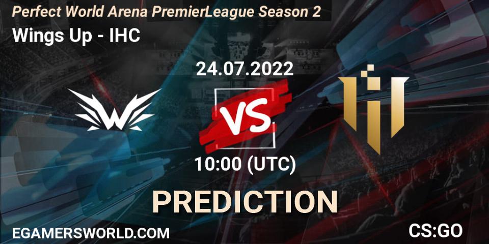 Wings Up vs IHC: Betting TIp, Match Prediction. 24.07.2022 at 10:00. Counter-Strike (CS2), Perfect World Arena Premier League Season 2