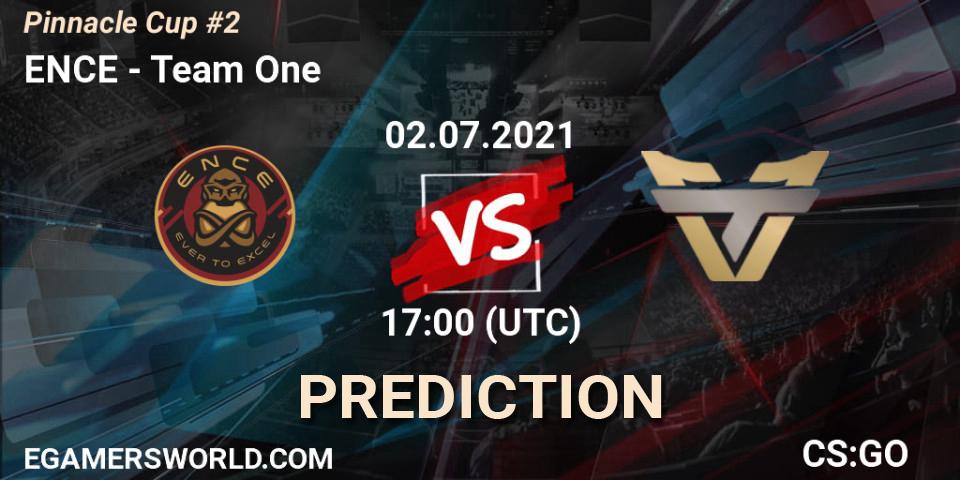 ENCE vs Team One: Betting TIp, Match Prediction. 02.07.2021 at 19:00. Counter-Strike (CS2), Pinnacle Cup #2