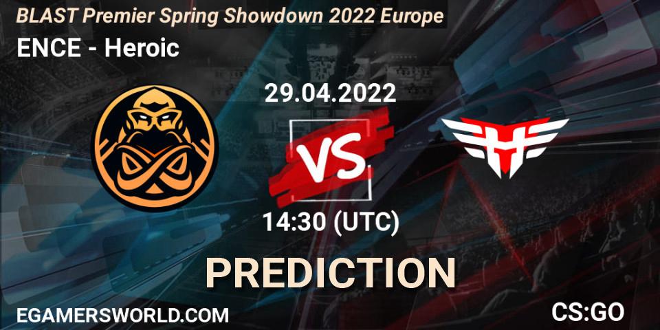 ENCE vs Heroic: Betting TIp, Match Prediction. 29.04.22. CS2 (CS:GO), BLAST Premier Spring Showdown 2022 Europe