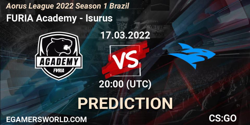 FURIA Academy vs Isurus: Betting TIp, Match Prediction. 17.03.22. CS2 (CS:GO), Aorus League 2022 Season 1 Brazil
