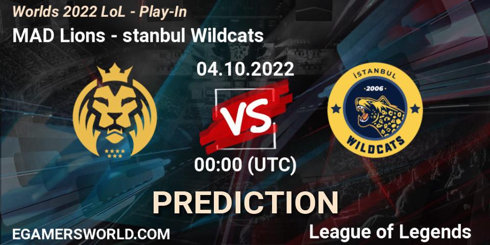 MAD Lions vs İstanbul Wildcats: Betting TIp, Match Prediction. 30.09.2022 at 00:30. LoL, Worlds 2022 LoL - Play-In
