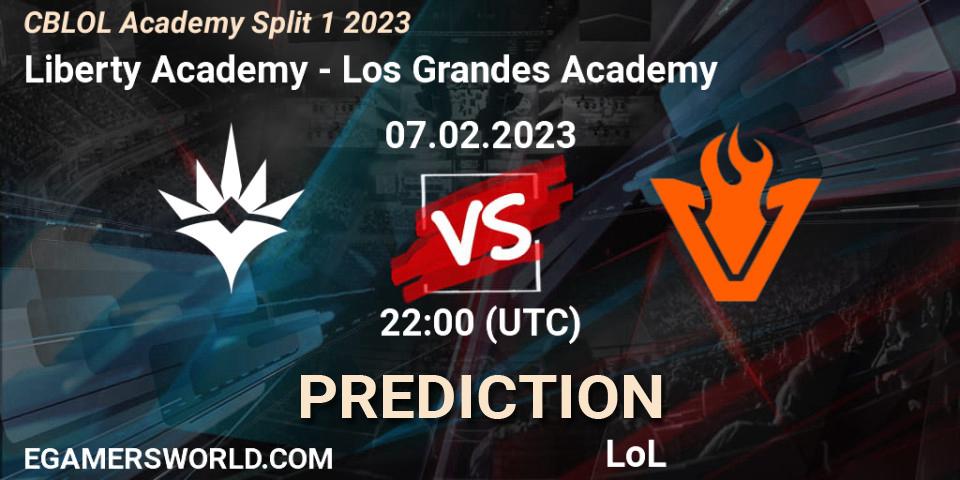 Liberty Academy vs Los Grandes Academy: Betting TIp, Match Prediction. 07.02.23. LoL, CBLOL Academy Split 1 2023