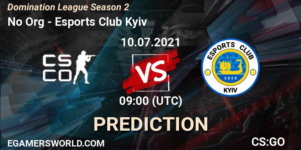 No Org vs Esports Club Kyiv: Betting TIp, Match Prediction. 10.07.2021 at 09:00. Counter-Strike (CS2), Domination League Season 2