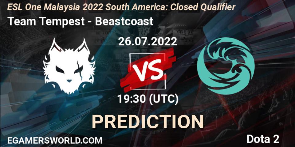 Team Tempest vs Beastcoast: Betting TIp, Match Prediction. 26.07.2022 at 19:34. Dota 2, ESL One Malaysia 2022 South America: Closed Qualifier