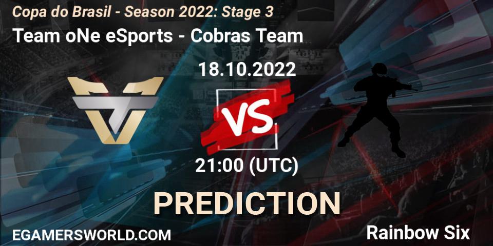 Team oNe eSports vs Cobras Team: Betting TIp, Match Prediction. 18.10.22. Rainbow Six, Copa do Brasil - Season 2022: Stage 3