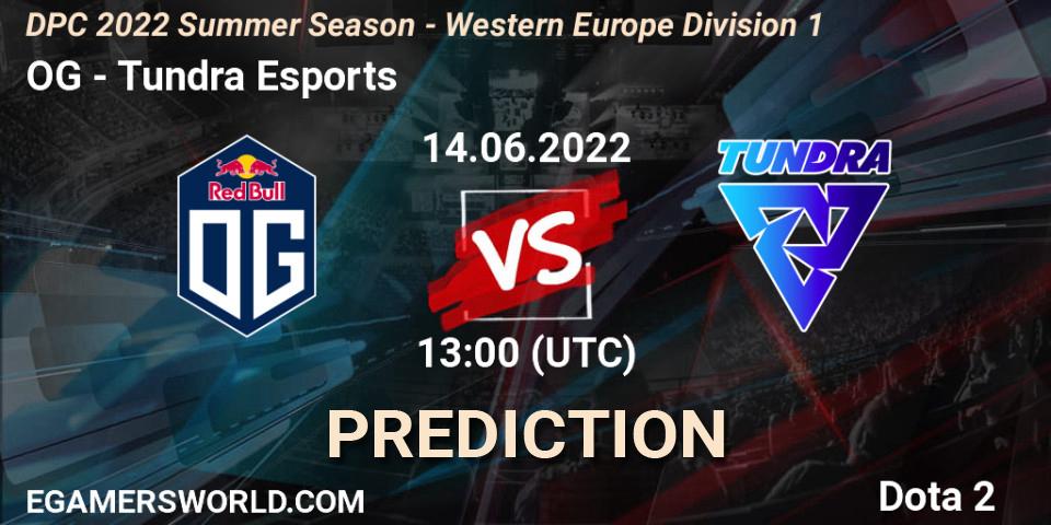 OG vs Tundra Esports: Betting TIp, Match Prediction. 14.06.2022 at 12:55. Dota 2, DPC WEU 2021/2022 Tour 3: Division I