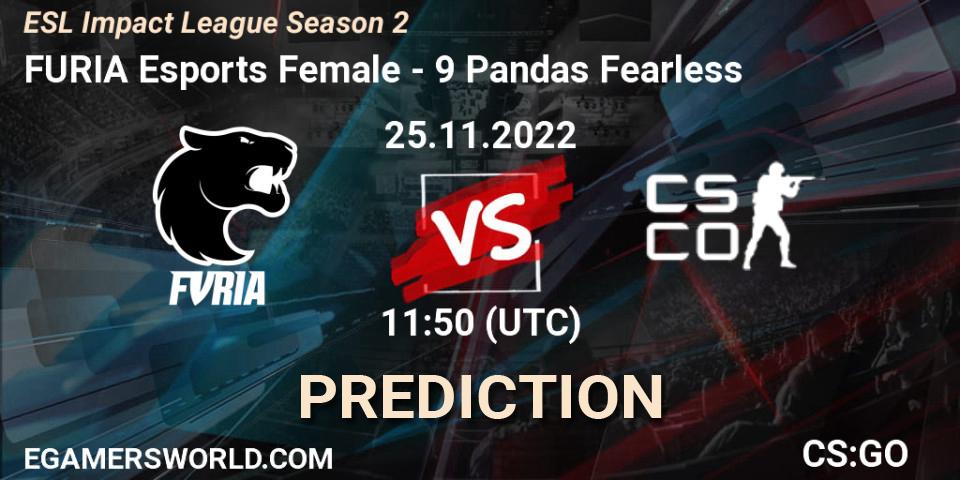 FURIA Esports Female vs NOFEAR5: Betting TIp, Match Prediction. 25.11.2022 at 11:50. Counter-Strike (CS2), ESL Impact League Season 2