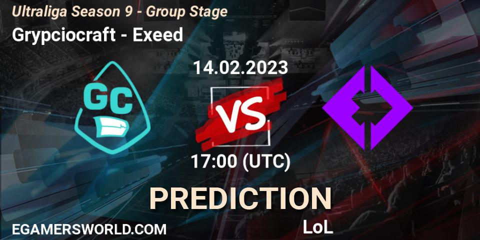 Grypciocraft vs Exeed: Betting TIp, Match Prediction. 14.02.23. LoL, Ultraliga Season 9 - Group Stage