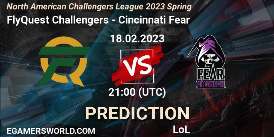 FlyQuest Challengers vs Cincinnati Fear: Betting TIp, Match Prediction. 18.02.23. LoL, NACL 2023 Spring - Group Stage