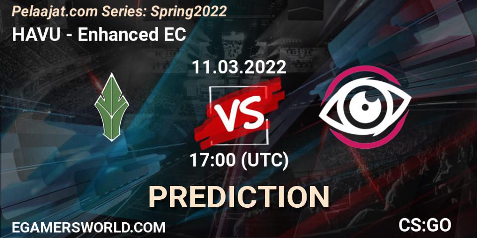 HAVU vs Enhanced EC: Betting TIp, Match Prediction. 11.03.2022 at 17:00. Counter-Strike (CS2), Pelaajat.com Series: Spring 2022