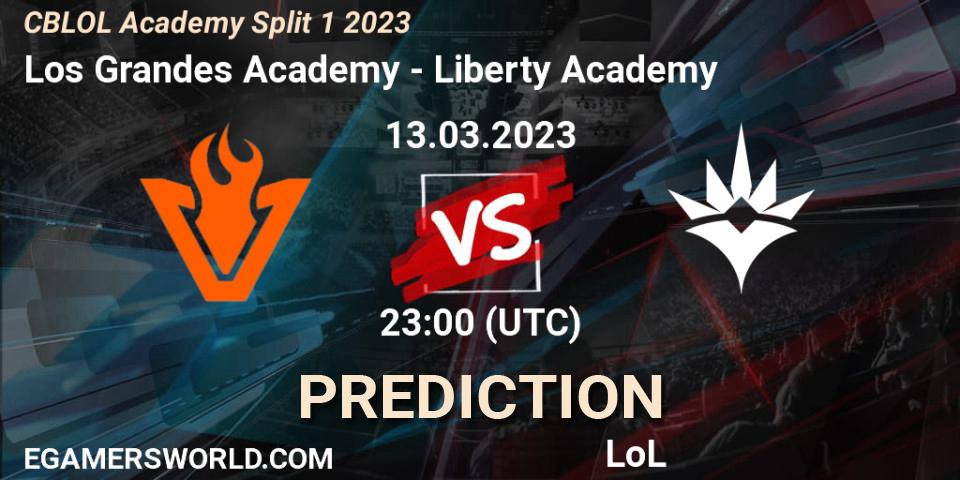 Los Grandes Academy vs Liberty Academy: Betting TIp, Match Prediction. 13.03.2023 at 23:00. LoL, CBLOL Academy Split 1 2023