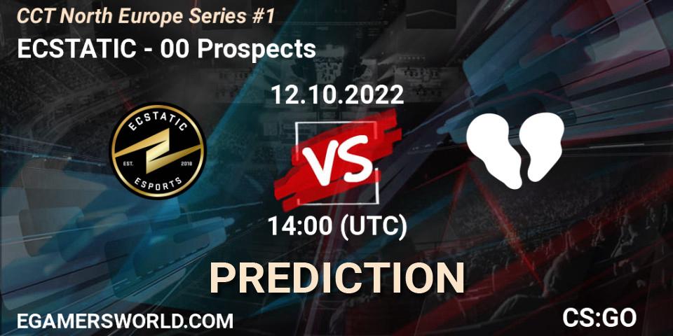 ECSTATIC vs 00 Prospects: Betting TIp, Match Prediction. 12.10.2022 at 14:55. Counter-Strike (CS2), CCT North Europe Series #1