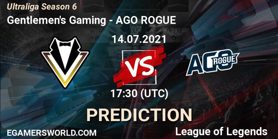 Gentlemen's Gaming vs AGO ROGUE: Betting TIp, Match Prediction. 14.07.2021 at 17:30. LoL, Ultraliga Season 6