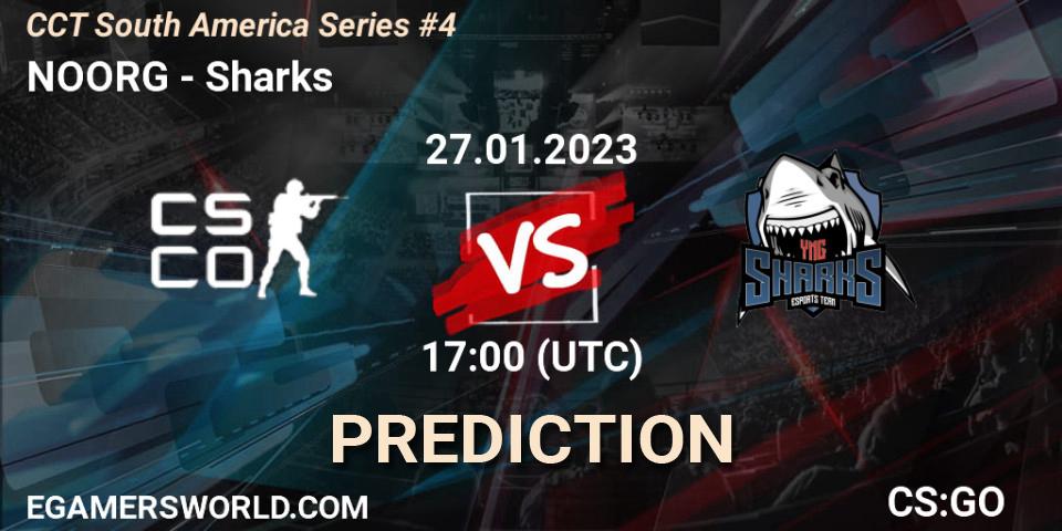 NOORG vs Sharks: Betting TIp, Match Prediction. 27.01.2023 at 17:50. Counter-Strike (CS2), CCT South America Series #4