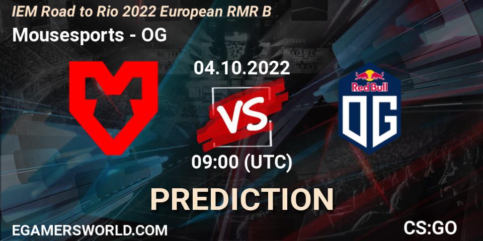 MOUZ vs OG: Betting TIp, Match Prediction. 04.10.22. CS2 (CS:GO), IEM Road to Rio 2022 European RMR B