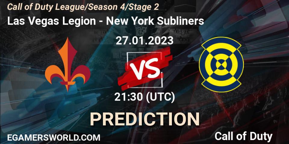 Las Vegas Legion vs New York Subliners: Betting TIp, Match Prediction. 27.01.23. Call of Duty, Call of Duty League 2023: Stage 2 Major Qualifiers
