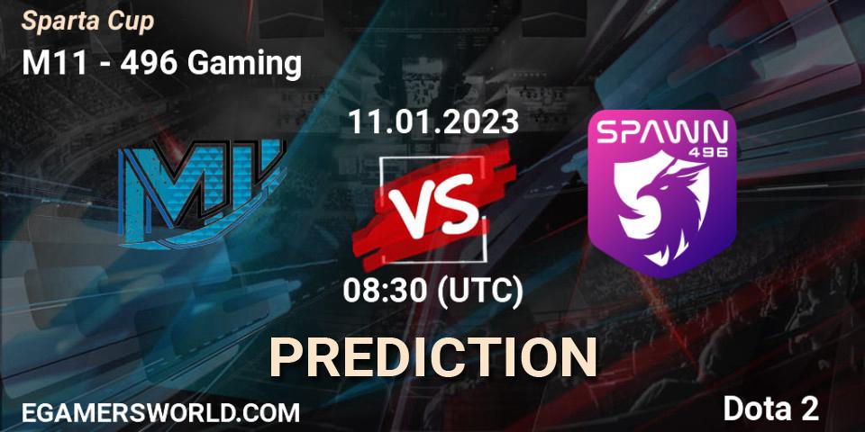 M11 vs 496 Gaming: Betting TIp, Match Prediction. 11.01.23. Dota 2, Sparta Cup