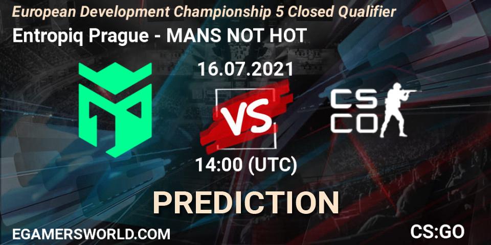 Entropiq Prague vs MANS NOT HOT: Betting TIp, Match Prediction. 16.07.21. CS2 (CS:GO), European Development Championship 5 Closed Qualifier