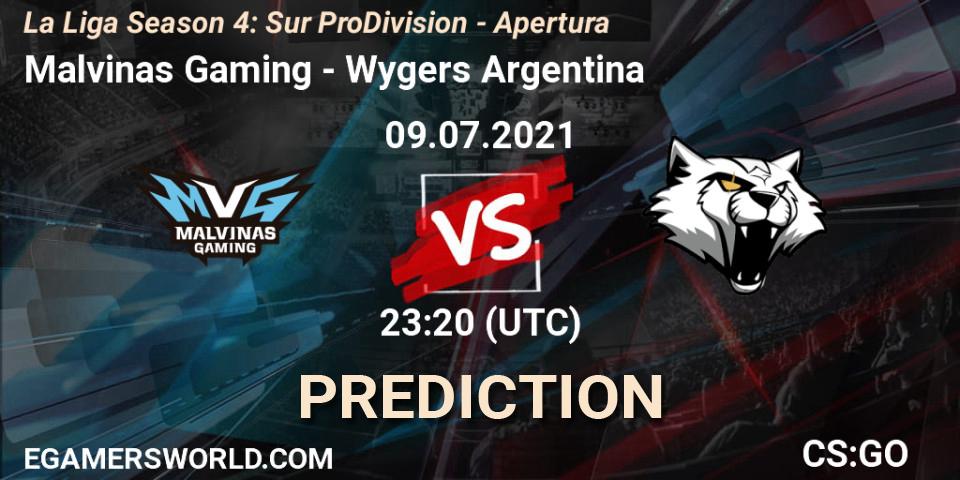 Malvinas Gaming vs Wygers Argentina: Betting TIp, Match Prediction. 09.07.2021 at 23:20. Counter-Strike (CS2), La Liga Season 4: Sur Pro Division - Apertura