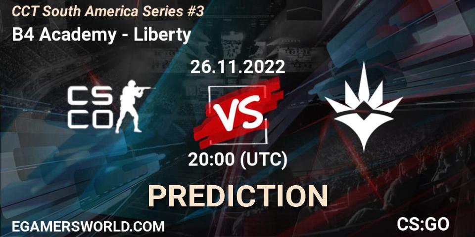 B4 Academy vs Liberty: Betting TIp, Match Prediction. 26.11.22. CS2 (CS:GO), CCT South America Series #3