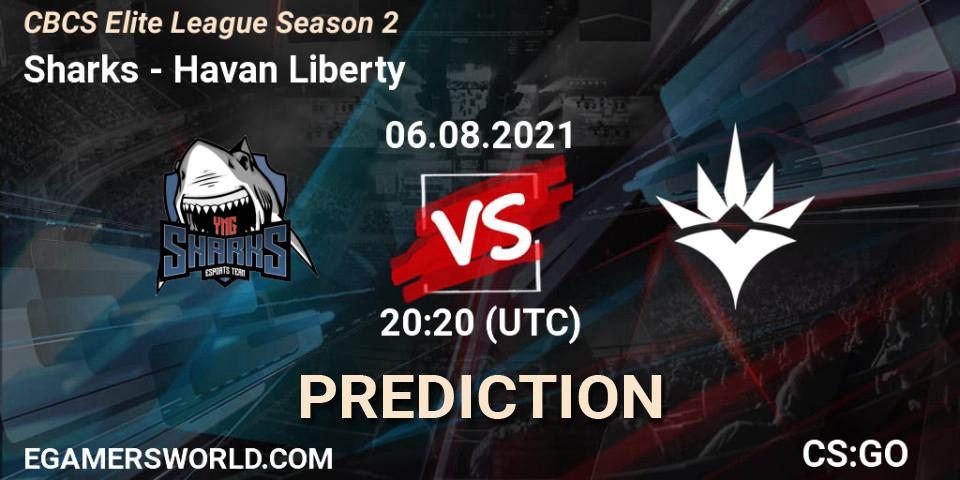 Sharks vs Havan Liberty: Betting TIp, Match Prediction. 06.08.21. CS2 (CS:GO), CBCS Elite League Season 2