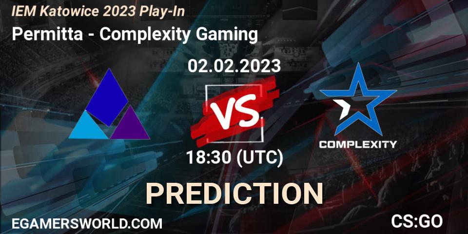 Permitta vs Complexity Gaming: Betting TIp, Match Prediction. 02.02.23. CS2 (CS:GO), IEM Katowice 2023 Play-In