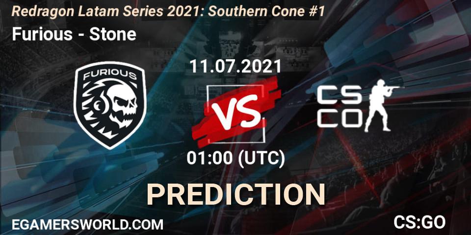 Furious vs Stone Esports: Betting TIp, Match Prediction. 11.07.2021 at 02:15. Counter-Strike (CS2), Redragon Latam Series 2021: Southern Cone #1
