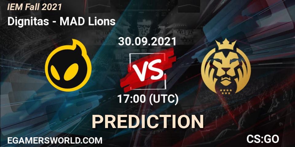 Dignitas vs MAD Lions: Betting TIp, Match Prediction. 30.09.2021 at 17:10. Counter-Strike (CS2), IEM Fall 2021: Europe RMR