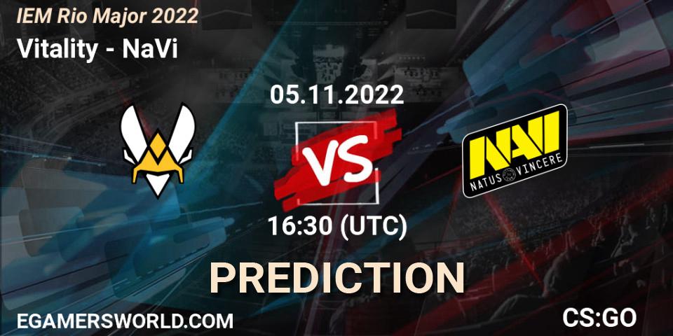 Vitality vs NaVi: Betting TIp, Match Prediction. 05.11.2022 at 16:50. Counter-Strike (CS2), IEM Rio Major 2022
