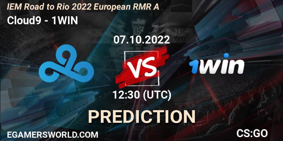 Cloud9 vs 1WIN: Betting TIp, Match Prediction. 07.10.2022 at 13:15. Counter-Strike (CS2), IEM Road to Rio 2022 European RMR A