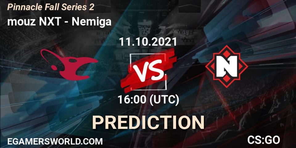 mouz NXT vs Nemiga: Betting TIp, Match Prediction. 11.10.2021 at 16:00. Counter-Strike (CS2), Pinnacle Fall Series #2