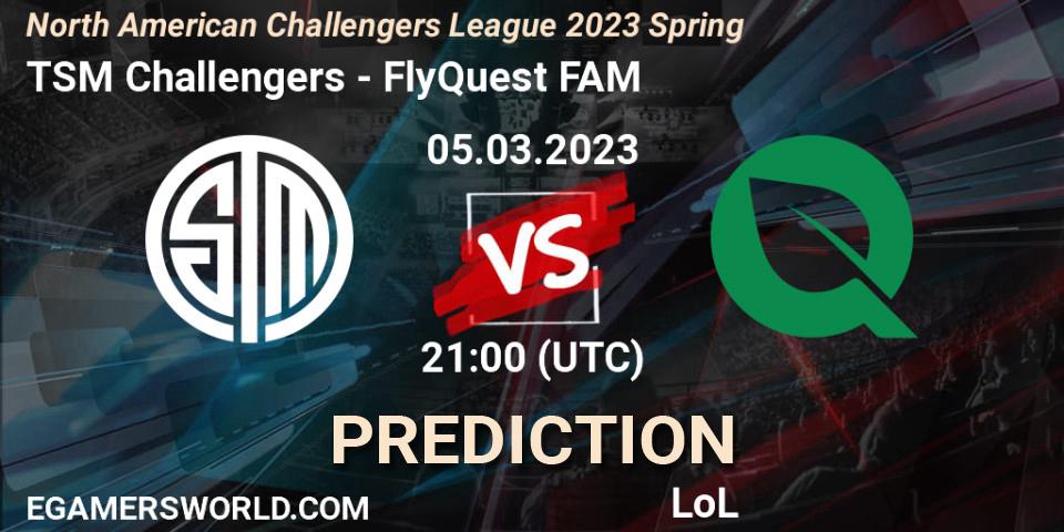 TSM Challengers vs FlyQuest FAM: Betting TIp, Match Prediction. 05.03.23. LoL, NACL 2023 Spring - Group Stage
